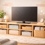 家にある無印家具でテレビ台代用！部屋が広くなる裏技
